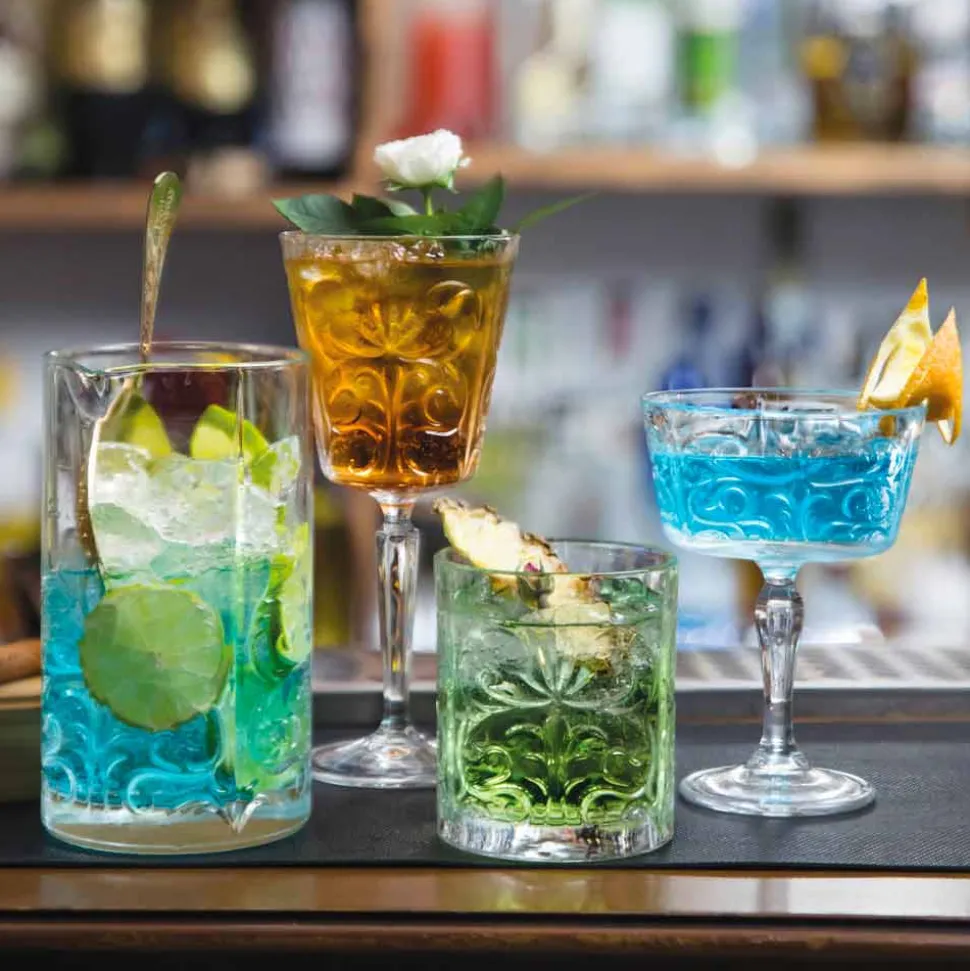 Bicchiere Mixing Glass con Decoro Eccentrico Design di Lusso 4 Pezzi - Destino