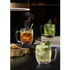 Bicchiere Tazza per Moscow Mule in Eco Cristallo Decorato 8 Pz - Destino