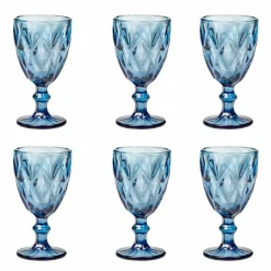Bicchieri Calici Vino Colorati in Vetro di Design Moderno 12 Pezzi - Timon