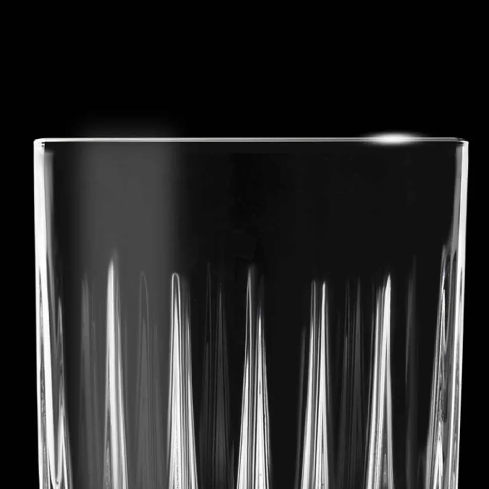 12 Bicchieri da Liquore in Eco Cristallo con Decori Lineari Design - Senzatempo