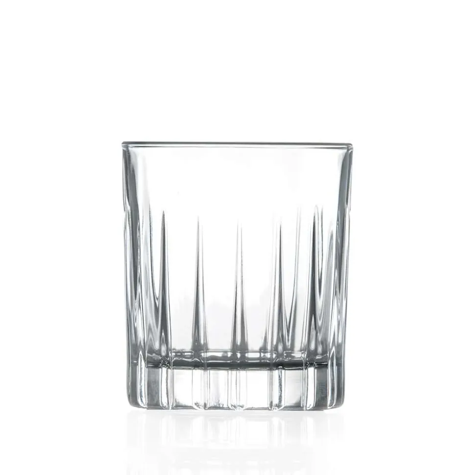 12 Bicchieri da Liquore in Eco Cristallo con Decori Lineari Design - Senzatempo