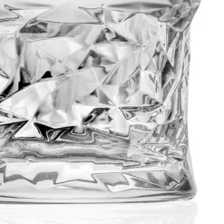 Bicchieri Tumbler Bassi in Eco Cristallo Decoro Squadrato 12 Pz - Ritmo