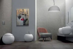 Bidet da Terra a Forma di Sfera in Ceramica Colorata Fanna