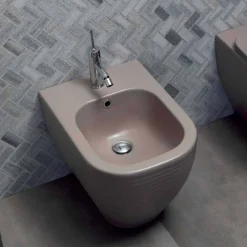 Bidet da Terra in Ceramica Smaltata Bianca o Colorata Trabia