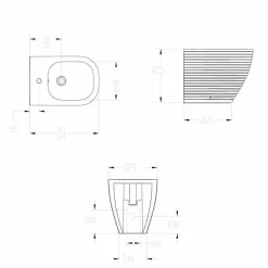 Bidet da Terra in Ceramica Smaltata Bianca o Colorata Trabia