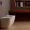 Bidet in ceramica design moderno Shine Square Open Rimless H50 cm