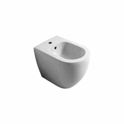 Bidet in ceramica moderno Shine Square Rimless 54x35cm made in Italy