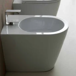 Bidet in ceramica 57x37cm design moderno Sun, made in Italy