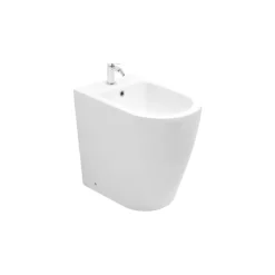 Bidet Monoforo a Terra con Tecnologia Rimless in Ceramica Bianca  - Oleandro
