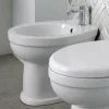 Bidet Monoforo a Terra in Ceramica Bianca dal Design Classico - Silice