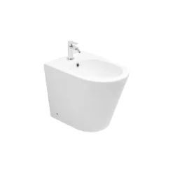 Bidet Monoforo a Terra in Ceramica Bianca dal Design Moderno - Ginepro