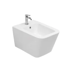 Bidet Monoforo Sospeso in Ceramica Bianca dal Design Moderno Elegante - Giunco
