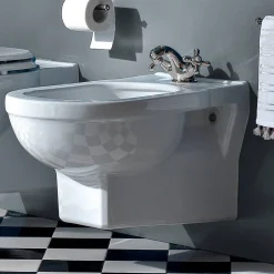 Bidet Monoforo Vintage Sospeso in Ceramica Bianca Made in Italy – Marwa