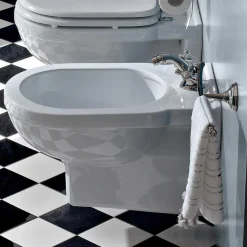 Bidet Monoforo Vintage Sospeso in Ceramica Bianca Made in Italy – Marwa