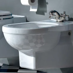 Bidet Monoforo Vintage Sospeso in Ceramica Bianca Made in Italy – Marwa