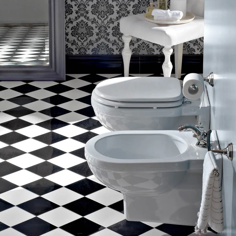 Bidet Monoforo Vintage Sospeso in Ceramica Bianca Made in Italy – Marwa