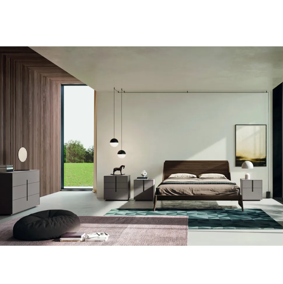 Camera da Letto Completa a 5 Elementi in Stile Moderno Made in Italy - Savanna