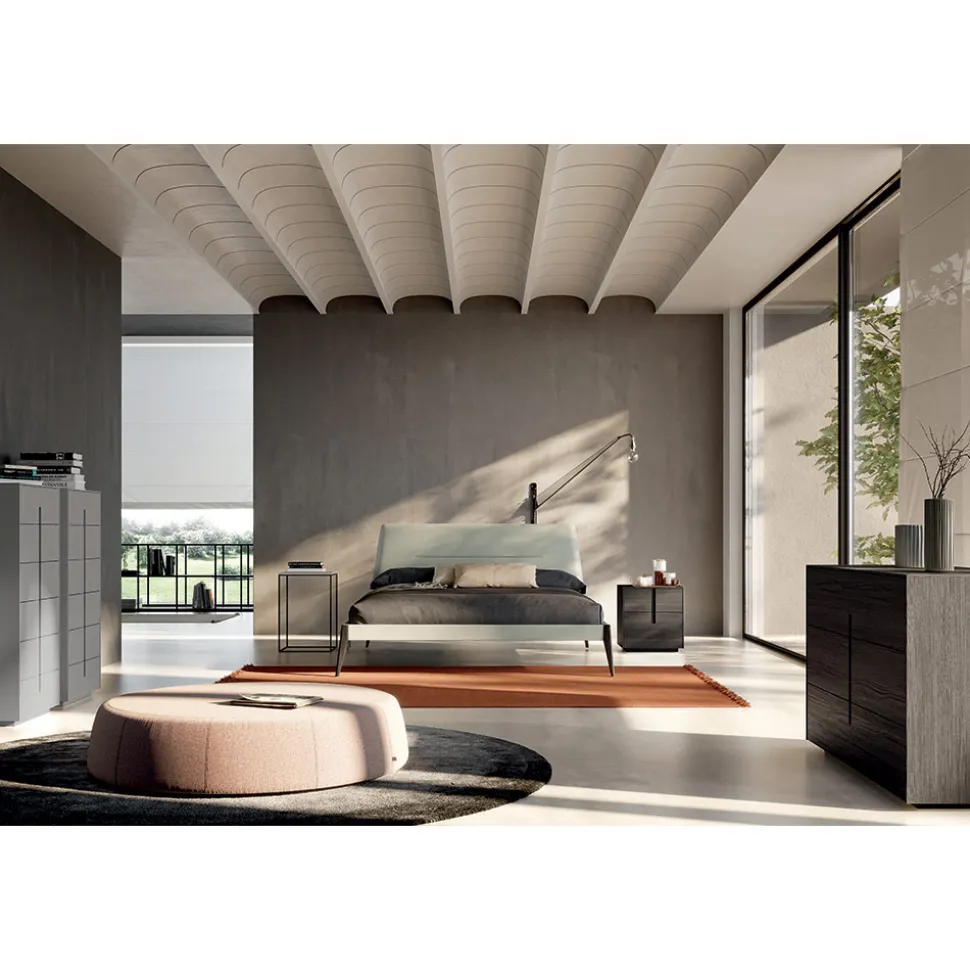 Camera da Letto Matrimoniale a 6 Elementi Stile Moderno Made in Italy - Octavia