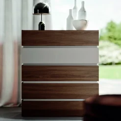 Camera da Letto Moderna a 5 Elementi in Stile Moderno Made in Italy - Melodia