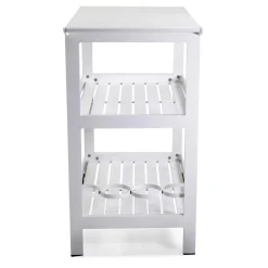 Carrello in Alluminio di Diverse Finiture con Ruote e 3 Ripiani- Tenda