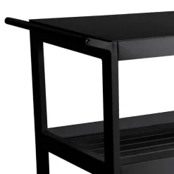 Carrello in Alluminio di Diverse Finiture con Ruote e 3 Ripiani- Tenda