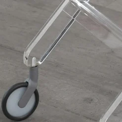 Carrello Pieghevole in Cristallo Acrilico Trasparente 2 Vassoi - Aristocle