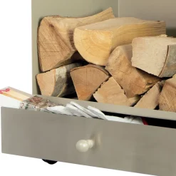 Carrello Portalegna con Cassetto e Ruote Made in Italy - Alpaca