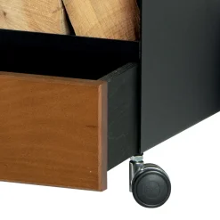 Carrello Portalegna con Cassetto e Ruote Made in Italy - Alpaca