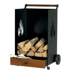 Carrello Portalegna con Cassetto e Ruote Made in Italy - Alpaca