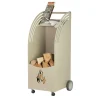 Carrello Portalegna in Metallo con Mensola e 4 Ruote Made in Italy - Geco