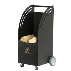Carrello Portalegna in Metallo e 4 Ruote Made in Italy - Coccinella