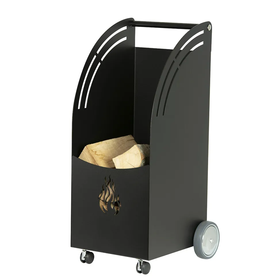 Carrello Portalegna in Metallo e 4 Ruote Made in Italy - Coccinella