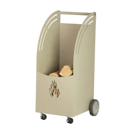 Carrello Portalegna in Metallo e 4 Ruote Made in Italy - Coccinella