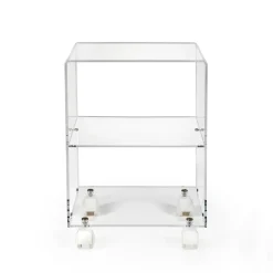 Carrello Porta Oggetti con Ruote in Plexiglass Made in Italy - Rudolf