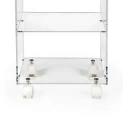 Carrello Porta Oggetti con Ruote in Plexiglass Made in Italy - Rudolf