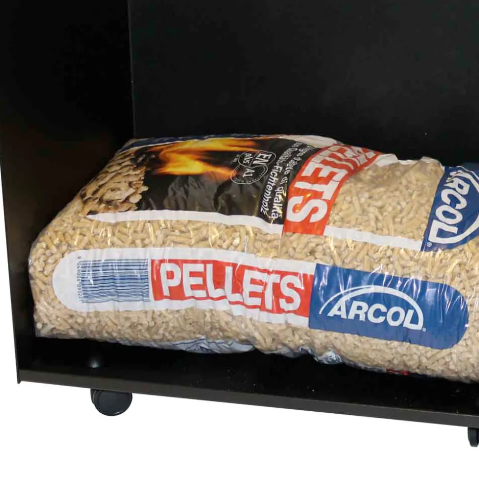 Carrello Porta Sacchi di Pellet in Metallo con Ruote Made in Italy - Pinguino