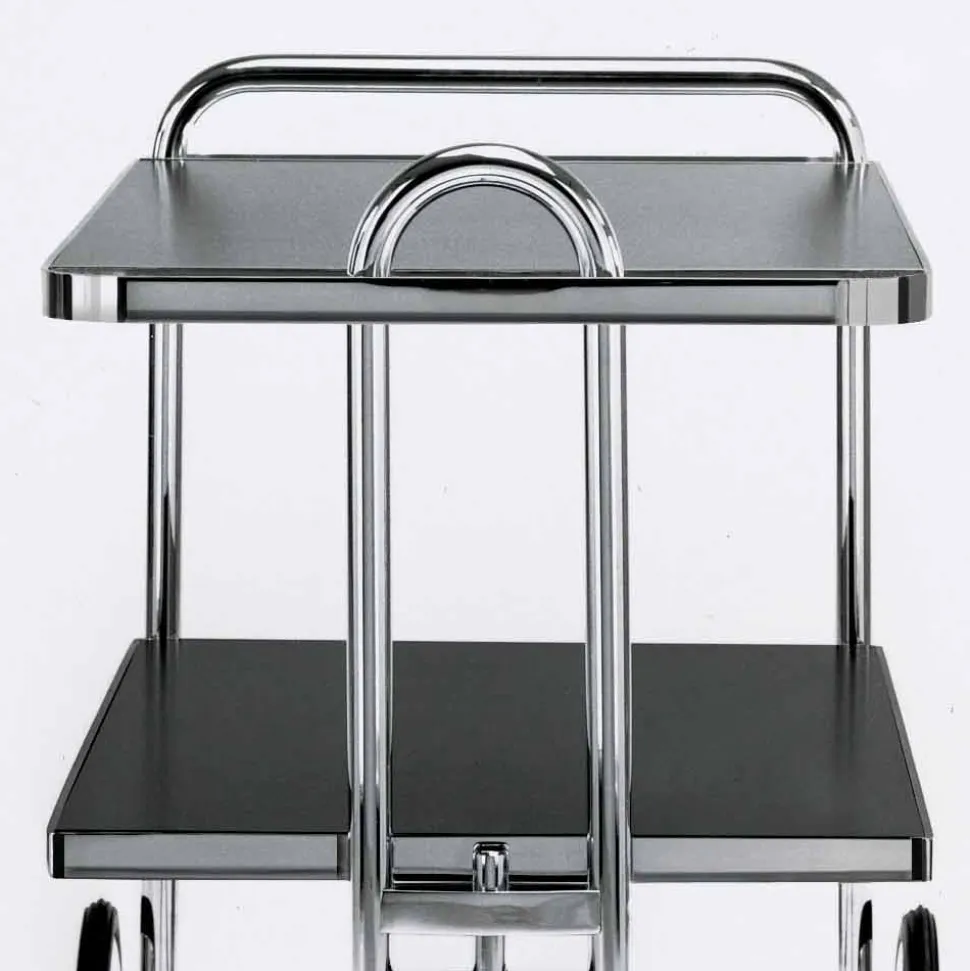 Carrello Portavivande in Acciaio Cromato e Laminato Made in Italy - Singapore