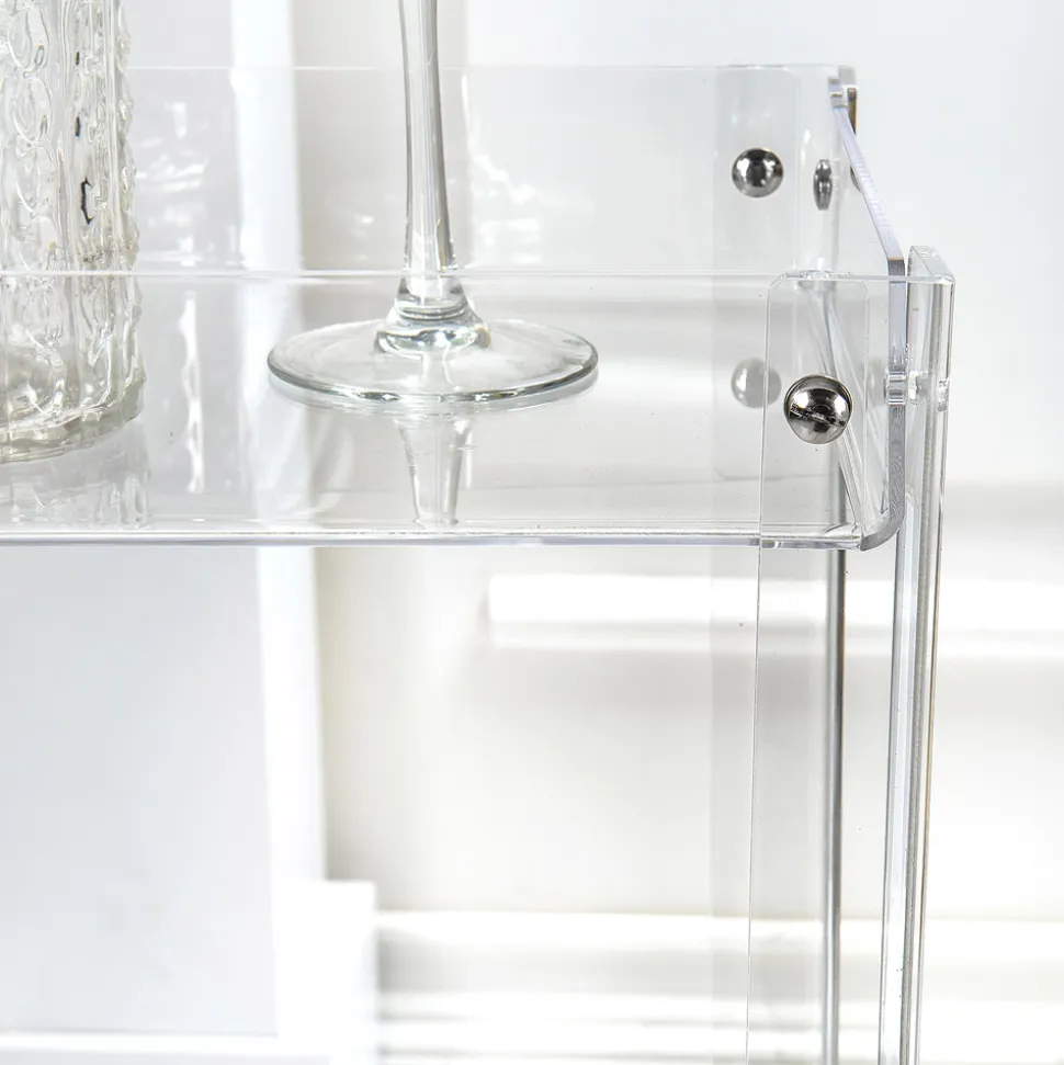 Carrello Porta Vivande in Plexiglass Trasparente Made in Italy - Galatius