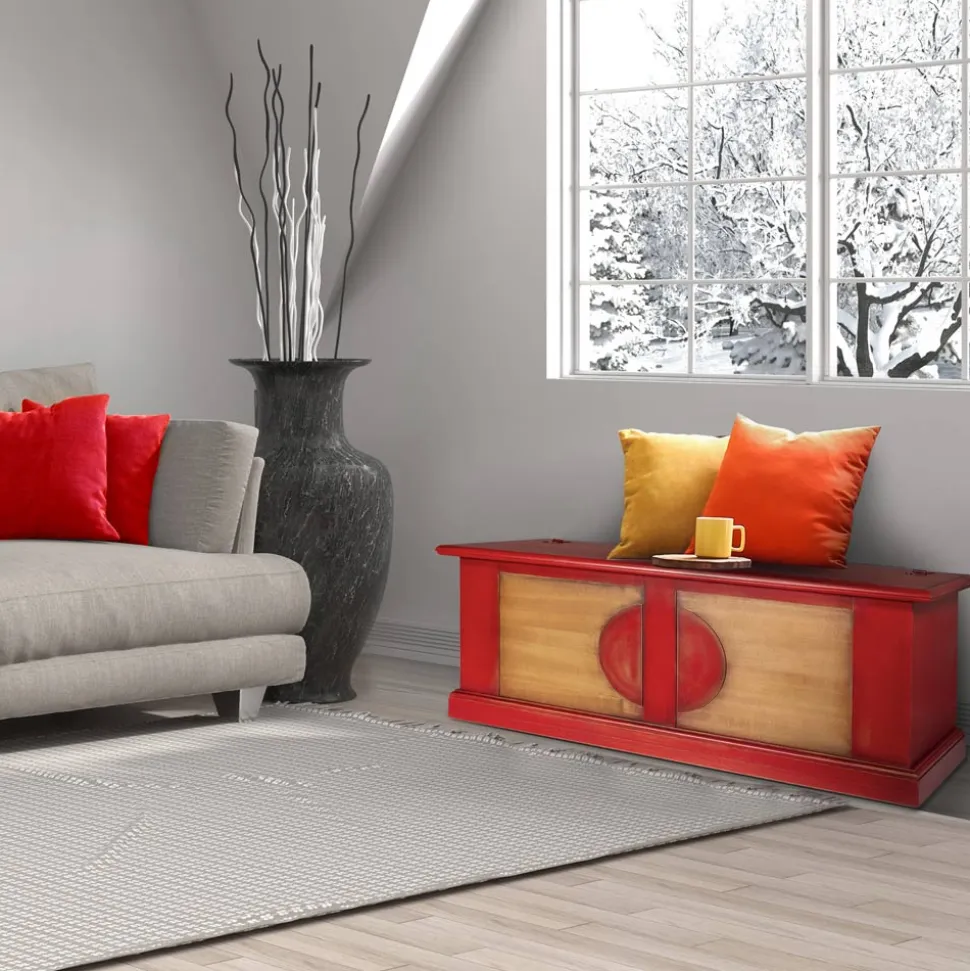 Cassapanca in Legno Impiallacciato di Diverse Finiture Made in Italy - Krishna