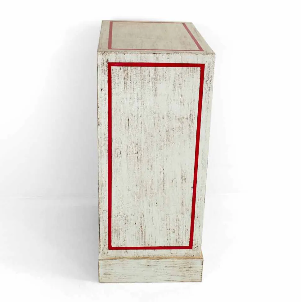 Cassettiera Artigianale in Legno con Cassetti Colorati Made in Italy - Brighella