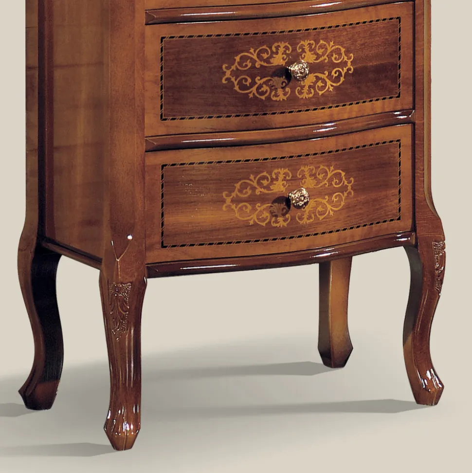 Cassettiera Classica in Legno Noce 4 o 6 Cassetti Made in Italy - Katerine