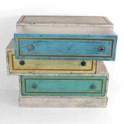 Cassettiera con Cassetti Colorati e Pomelli in Ceramica Made in Italy - Hendriks