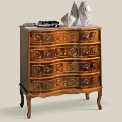 Cassettiera in Legno di Noce Classica di Lusso Made in Italy - Elegant