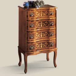 Cassettiera in Legno di Noce Classica di Lusso Made in Italy - Elegant