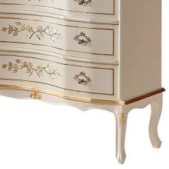 Cassettiera Stile Classico in Legno con 3 Cassetti Made in Italy - Elegant