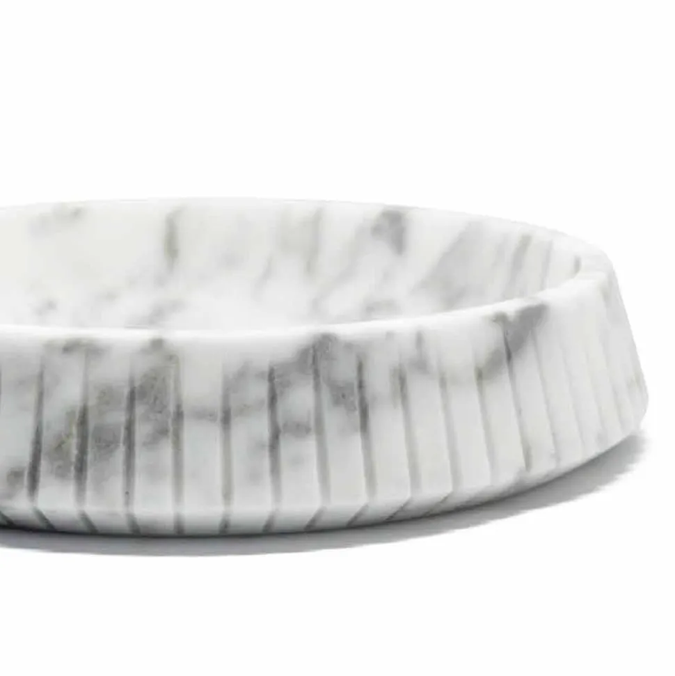 Centrotavola di Design in Marmo Bianco di Carrara Made in Italy - Bryan