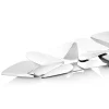 Centrotavola Lineare con Cuori in Metallo Argentato Design Elegante - Arlan