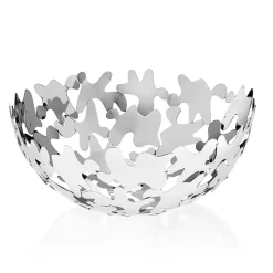 Centrotavola Rotondo Design Contemporaneo Metallo Argentato Decorato - Cordoba
