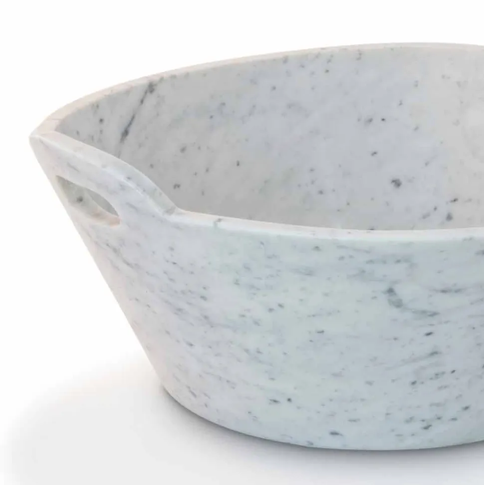 Cestello in Marmo Bianco di Carrara di Design di Lusso Italiano - Tinozzo
