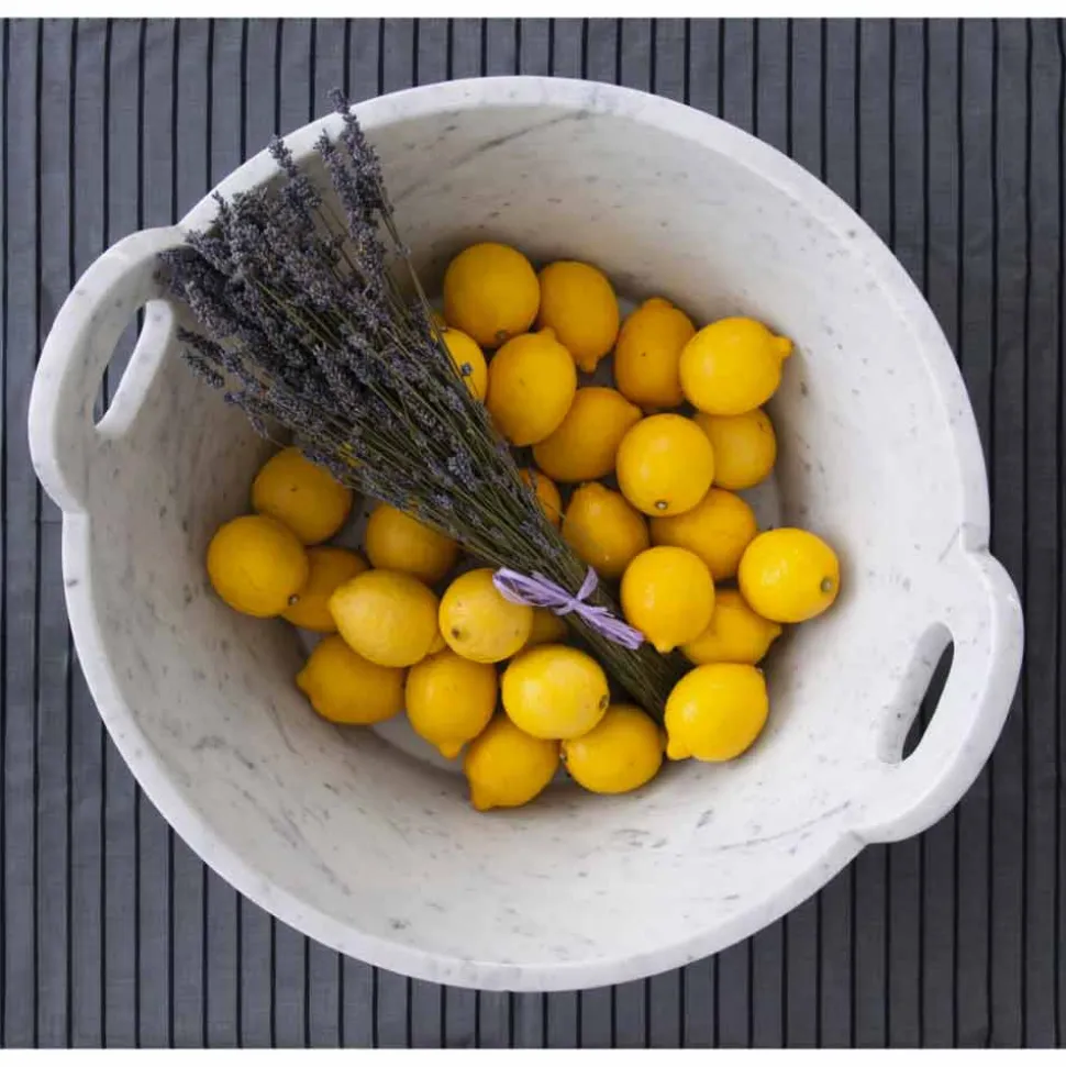 Cestello in Marmo Bianco di Carrara di Design di Lusso Italiano - Tinozzo